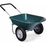 Brouette de jardin 2 roues pneus pneumatiques Ø35cm 75l charge max 100kg résistante en fer pour jardinage ... Brouette de jardin 2 roues pneus pneumatiques Ø35cm 75l charge max 100kg résistante en fer pour jardinage ...