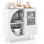 Costway buffet cuisine avec 2 rangées de porte - verre à vin, buffet salon blanc avec 3 portes, grand ... Costway buffet cuisine avec 2 rangées de porte - verre à vin, buffet salon blanc avec 3 portes, grand ...