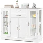 Costway - buffet de cuisine , meuble de rangement 107 x 30 x 82 cm gris armoire pour cuisine et salon ... Costway - buffet de cuisine , meuble de rangement 107 x 30 x 82 cm gris armoire pour cuisine et salon ...