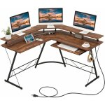 Costway - bureau d'angle 130 x 130 cm, bureau d'ordinateur en forme de l avec long support de moniteur, ... Costway - bureau d'angle 130 x 130 cm, bureau d'ordinateur en forme de l avec long support de moniteur, ...