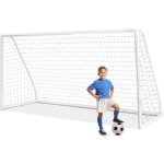 Costway - but de football exterieur 365 x 182 cm, cage de foot avec filet haute rsistance et cadre en ...