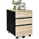 Costway - caisson de bureau rangement bureau sur roulettes 3 tiroir pour feuilles a4, lettre, légal, ... Costway - caisson de bureau rangement bureau sur roulettes 3 tiroir pour feuilles a4, lettre, légal, ...