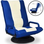 Costway chaise de jeu pivotante 360 degr�s, chaise pliante ajustable en 6 positions, dossier rembourr� ...