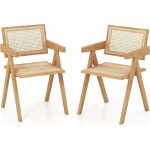Chaises salle  manger, chaise cuisine lot de 2 en bambou, dossier sige en rotin, design cannage, style ...