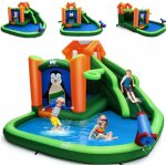 Costway château gonflable avec toboggans aquatiques, aire de jeux gonflable piscine avec motif de pingouin, ... Costway château gonflable avec toboggans aquatiques, aire de jeux gonflable piscine avec motif de pingouin, ...