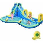 Costway - chteau gonflable avec toboggan aquatique / pistolet de l'eau fait en polyester - convient ...
