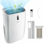 Costway - climatiseur mobile 5 en 1 r290 16000btu [classe nergtique a] contrle tlcommande / app ...