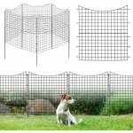 Costway - cltures de jardin en mtal avec 5 panneaux et 5 piquets, barrire jardin exterieur pour animaux ...