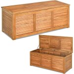 Costway coffre de jardin en bois d?acacia certifi fsc 178l 120, 5 x 44, 5 x 44, 5 cm charge max 150kg ...