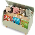 Costway coffre  jouets enfants en bois avec etagre de prsentation, bote de rangement pour jouets ...
