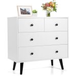 Commode chambre 4 tiroirs, commode de rangement en bois, kits anti - renversement, chiffonnier commode ...