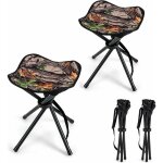 Ensemble de 2 tabourets de camping pliants, si�ge de p�che l�ger avec sangle d'�paule, tabouret tr�pied ...