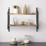 Costway - etagere murale flottante en bois et métal charge maximal 16 kg à 2 niveaux porte - Épices pour ... Costway - etagere murale flottante en bois et métal charge maximal 16 kg à 2 niveaux porte - Épices pour ...