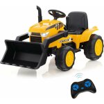 Costway excavatrice tracteur electrique 12v pour enfant avec tlcommande 2, 4g, pelleteuse avec 4 penus, ...