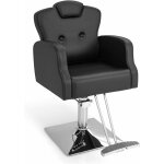Costway - fauteuil de coiffure hydraulique rotative  360, chaise de salon coiffure avec hauteur et ...