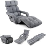 Costway - fauteuil convertible 1 place adulte avec appui - tte dossier rglable 6 positions 16 - 107, ...