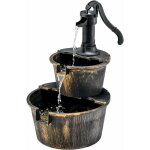 Costway fontaine en cascade extrieure  2 tages avec pompe rglable, puit dcoration de jardin / cour ...