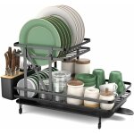 Costway gouttoir  vaisselle cuisine pliable 2 niveaux, porte - vaisselle antirouille bac de rcupration ...