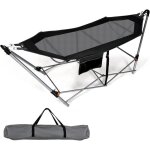 Costway - hamac sur pied, hamac pliant avec support métallique et en tissu d'oxford, poche latérale et ... Costway - hamac sur pied, hamac pliant avec support métallique et en tissu d'oxford, poche latérale et ...