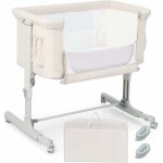 Costway - lit cododo b�b� 3 en 1 avec hauteur r�glable 5 niveaux, lit berceau inclinaison de 10� avec ...