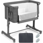 Costway - lit cododo b�b� 3 en 1 avec hauteur r�glable 5 niveaux, lit berceau inclinaison de 10� avec ...