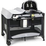 Costway - lit parapluie bébé pliable 5 en 1 matelas table à langer en forme u avec auvent réglable, 2 ... Costway - lit parapluie bébé pliable 5 en 1 matelas table à langer en forme u avec auvent réglable, 2 ...