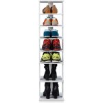 Costway - meuble � chaussures , etag�re rangement de chaussures� 7 niveaux en bois moderne pour entr�e ...