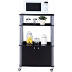 Meuble de rangement etag�re de cuisine roulant en bois chariot de cuisine de service micro - ondes couleur ...