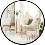 Costway miroir de salle de bain antid�flagrant, miroir mural rond � 61 cm, miroir de courtoisie avec ...