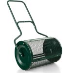 Costway - pandeur  compost de 60 cm rouleau en treillis mtallique, pandeur de gazon avec poigne en ...
