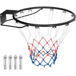Costway panier de basket anneau suspendu avec filet toutes saisons, jante de basket - ball murale remplacement ...