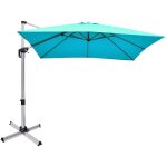 Parasol dport 3x3m, parasol de jardin carr avec base en croix, parasol inclinable avec 5 angles et ...