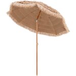 Parasol en paille pp ?208 cm, parasol de plage inclinable, parasol hawaen de 213, 5 cm de hauteur, parasol ...