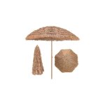 Parasol de plage en paille 7 couches 205cm de style hawaen - parasol tropical portable 8 baleines en ...