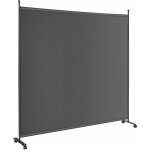 Costway paravent int�rieur � 3 panneaux pliable d�tachables 262x180cm, cloison de s�paration � 8 roulettes ...