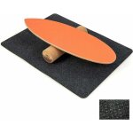 Costway - planche d'quilibre en bois avec rouleau et tapis antidrapant charge 227 kg, balance board ...