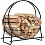 Porte - bûches rond pour bois de cheminée en fer 76, 5 x 36 x 82 cm noir structure en forme de a capacité ... Porte - bûches rond pour bois de cheminée en fer 76, 5 x 36 x 82 cm noir structure en forme de a capacité ...
