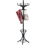 Costway porte - manteau sur pied avec 12 crochets en bois massif pour manteaux chapeaux parapluie 51 ...