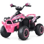 Costway quad electrique enfants / voiture lectrique enfants - musique - lumires led - pdale - klaxon ...