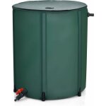 Rcuprateur d'eau de pluie 225l - pliable rservoir  eau filtre 60 x 80 cm vert - costway