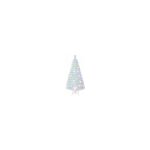 Costway sapin de no�l artificiel � fibre optique pr� - �clair� 120 cm, blanc avec feuilles iris�es, lumi�res ...