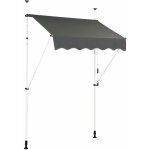 Costway - store banne manuel r�tractable 1, 5 l x 1, 2 l m hauteur et inclinaison r�glable aluminium ...