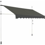 Costway ? store banne manuel r�tractable 300 x 120 cm ? hauteur r�glable 200 - 300 cm ? tissu oxford ...