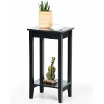 Costway - table d'appoint, bout de canap� avec pieds en bois massif, 40, 5 x 29 x 73, 5 cm, pour salon ...