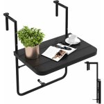 Table de balcon suspendue pliable avec hauteur 73 / 78, 5 / 84cm, table rabattable en hips et métal avec ... Table de balcon suspendue pliable avec hauteur 73 / 78, 5 / 84cm, table rabattable en hips et métal avec ...