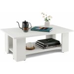 Costway - table basse en bois avec compartiment ouvert, table d'appoint rectangulaire moderne pour salon, ...