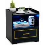 Table de chevet led avec 1 port usb et 1 port type - c, table de nuit lumineuse 3 couleurs réglables ... Table de chevet led avec 1 port usb et 1 port type - c, table de nuit lumineuse 3 couleurs réglables ...