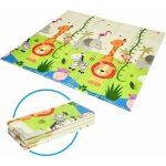 Costway - tapis de jeu pour b�b� pliable 200x180x1, 4cm avec image licorne et poney en mousse xpe non ...