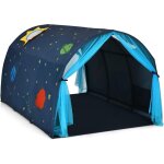 Costway tente de lit enfants tente de rve portable avec double rideau en maille, sac de transport 144 ...