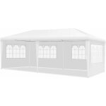 Costway - tonnelle de jardin extrieur / barnum 3x6m - 18? tente de rception avec 4 parois amovibles ...